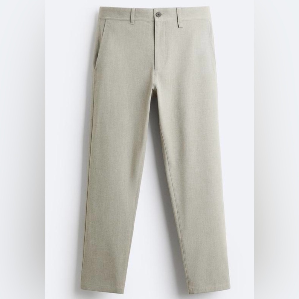 Zara Men’s Textured Stretch Pants